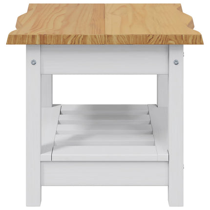 Sidebord med hylde EKAI Hvid 50 x 50 x 45,5 cm Massivt fyrretræ