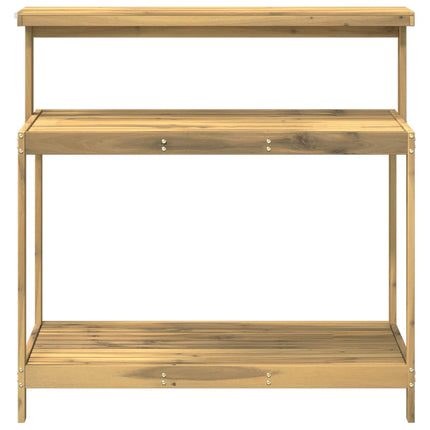 Udendørs potterbord 111,5 x 48,5 x 107 cm Massivt Akacietræ