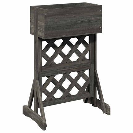 Vertikal have trellis Grå 48 x 30 x 70,5 cm Massivt Fyrretræ