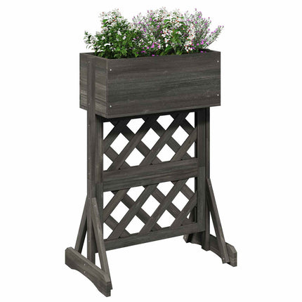 Vertikal have trellis Grå 48 x 30 x 70,5 cm Massivt Fyrretræ