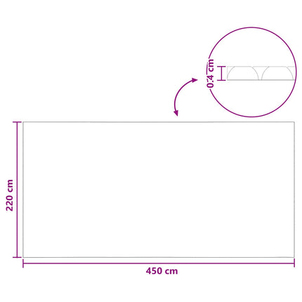 Solbadekar Dække Tung Kvalitet 450 x 220 cm 200 μm Firkantet PE