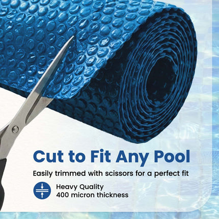 Solar Pool Cover Ekstra Tung Ø 527 cm 400 μm Rund PE Blå
