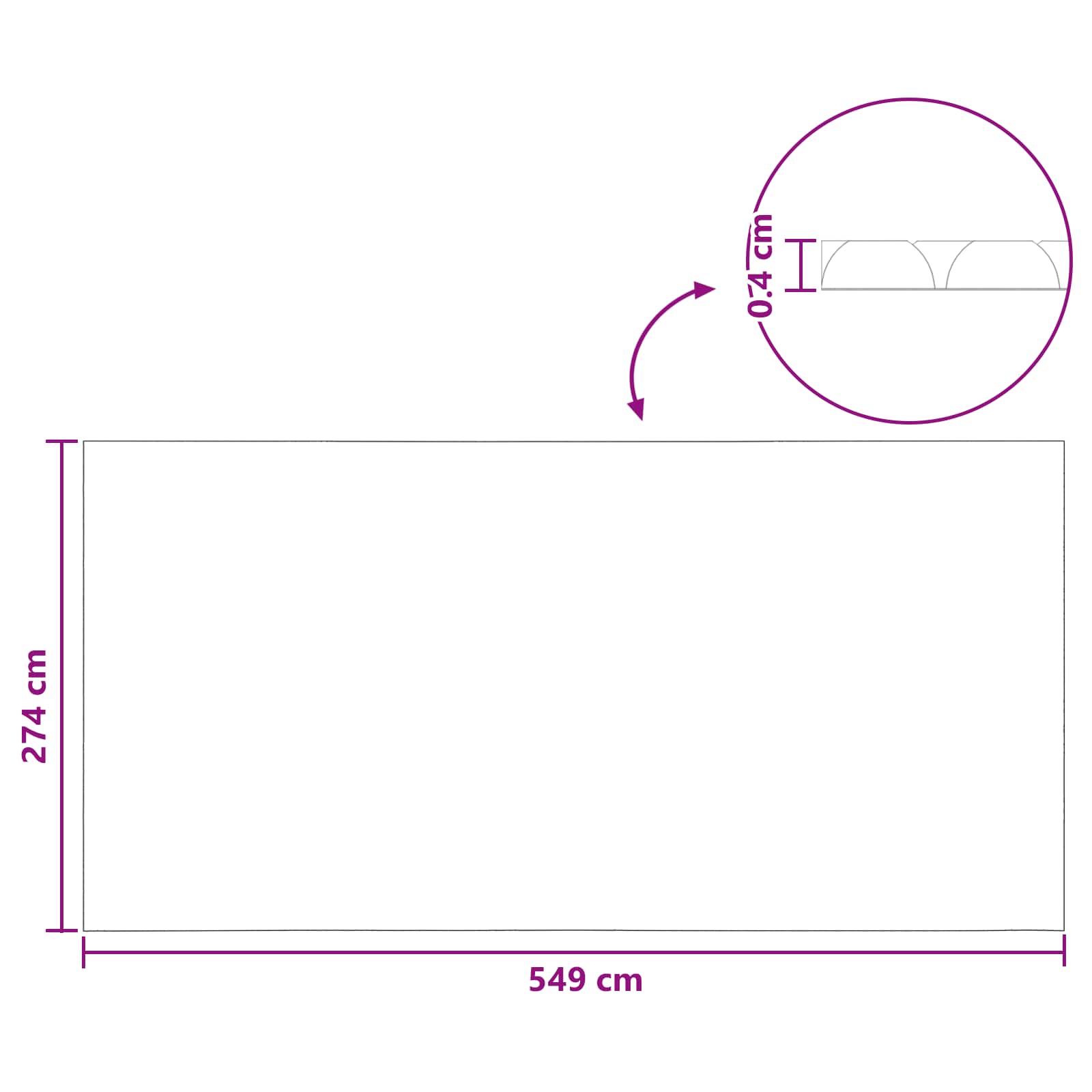 Solar Pool Cover Ekstra Tung 549 x 274 cm 400 μm Firkantet PE