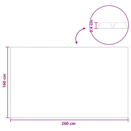 Solar Pool Cover Ekstra Tung 260 x 160 cm 400 μm Firkantet PE
