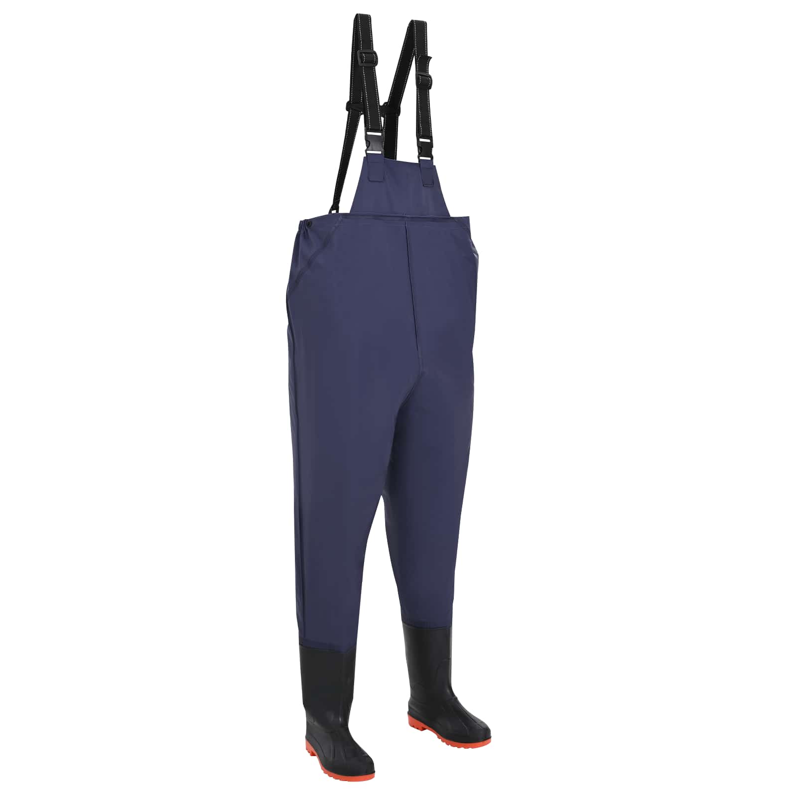 Brystvade Med Støvler Pvc-belagt Polyester Størrelse 38 Blå - Vidaxl