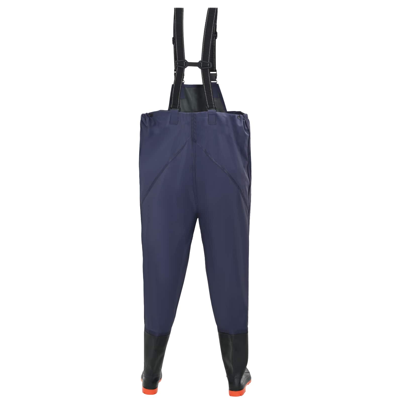Brystvade med støvler PVC-belagt polyester Størrelse 43 Blå