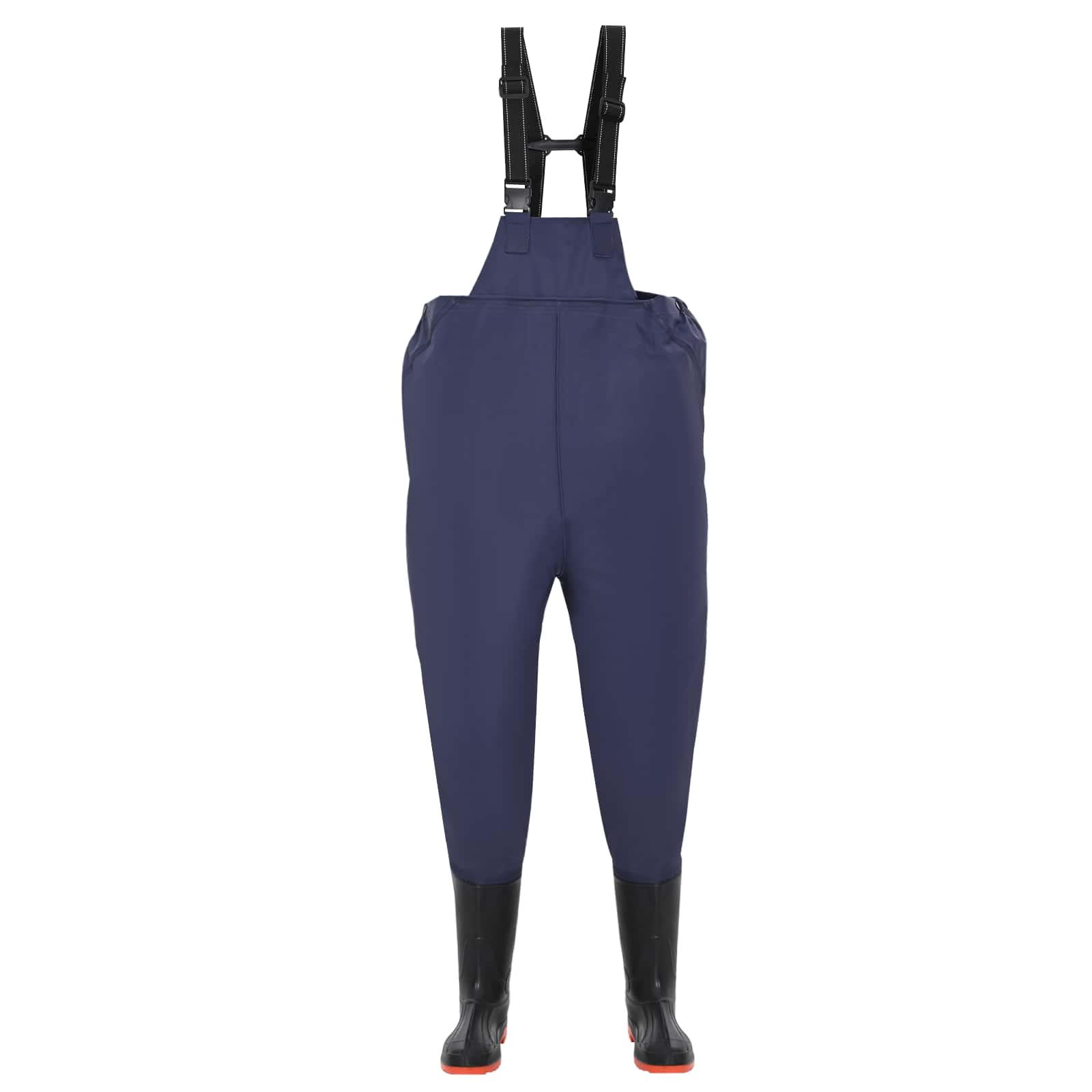Brystvade med støvler PVC-belagt polyester Størrelse 43 Blå