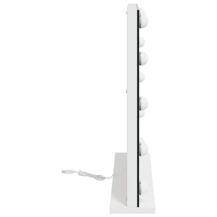 LED Makeup Spejl Hvid 50 x 10 x 44 cm Glas og Stål
