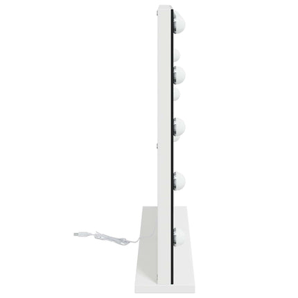 LED Makeup Spejl Hvid 58 x 10 x 47 cm Glas og Stål
