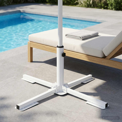 Parasol Stativ Hvid Stål