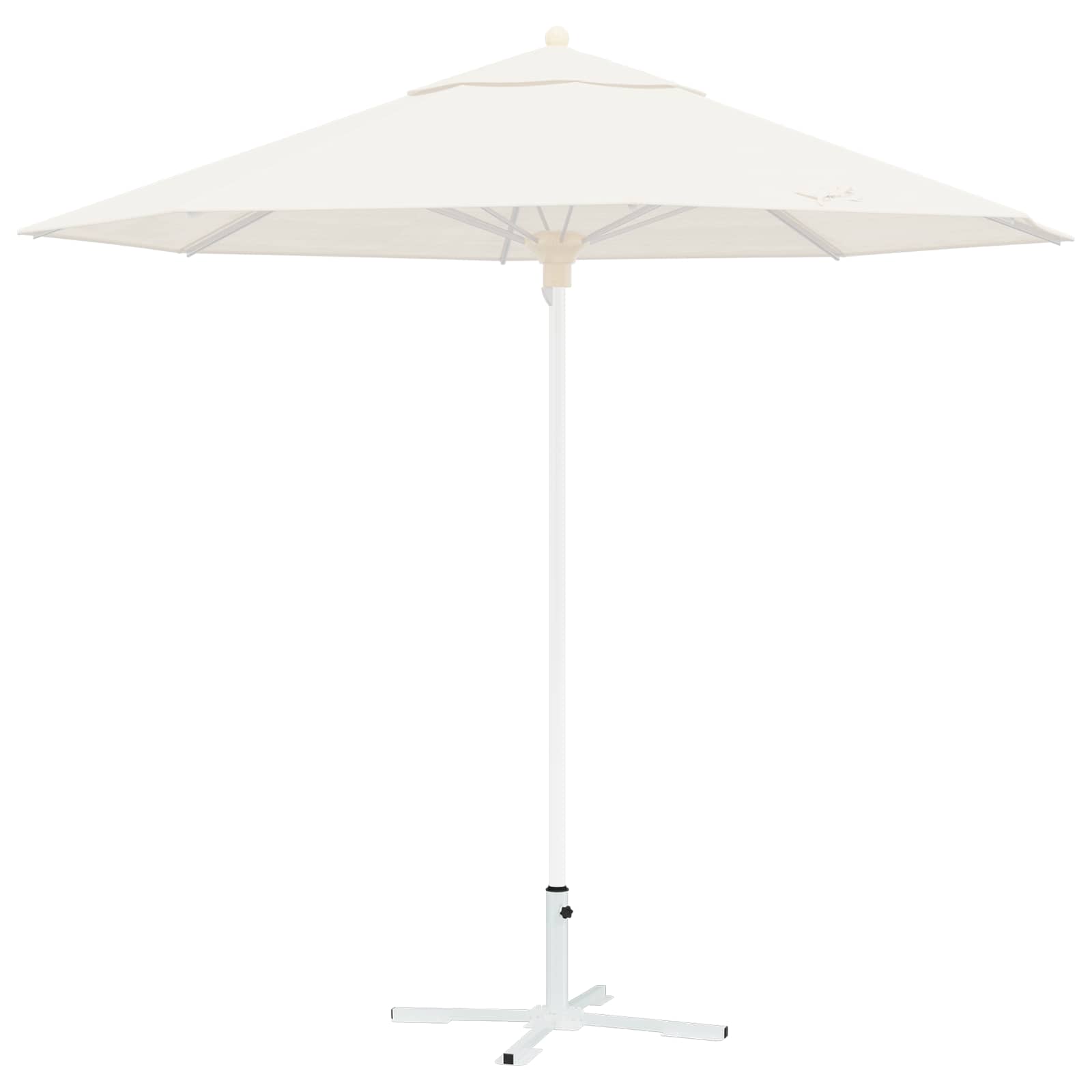 Parasol Stativ Hvid Stål