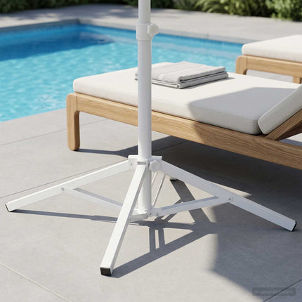 Parasol Stativ Hvid Stål til 25-32 mm Stang