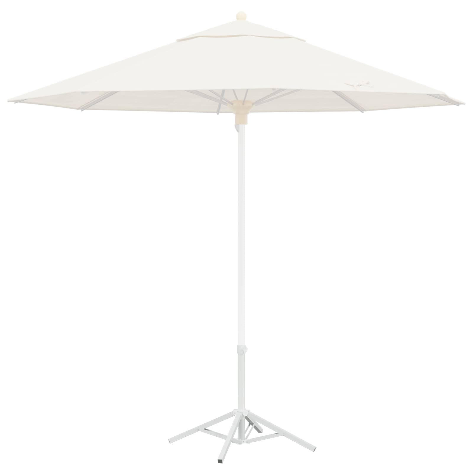 Parasol Stativ Hvid Stål til 25-32 mm Stang