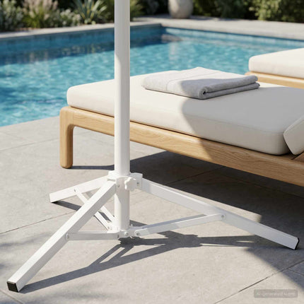 Parasol Stativ Hvid Stål for 25-32 mm Pole