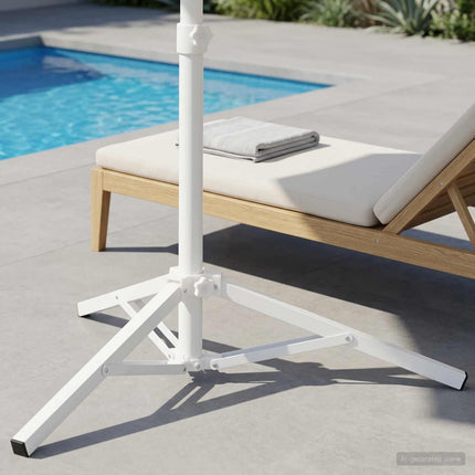 Parasol Stativ Hvid Stål for 25-32 mm Pole