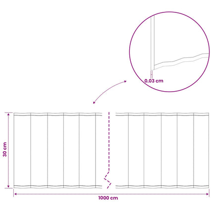 Plænekant 10 m x 30 cm Galvaniseret stål Sølv