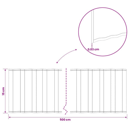 Plænekant 5 m x 15 cm Galvaniseret stål Sølv