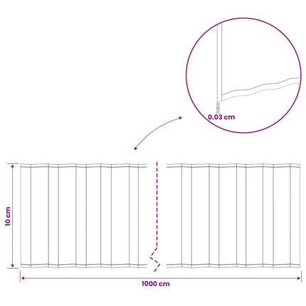 Plænekant 10 m x 10 cm Galvaniseret stål Sølv