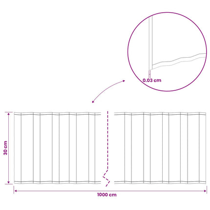 Plænekant 10 m x 30 cm Galvaniseret stål Sølv