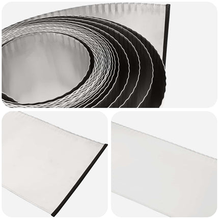 Plænekant 10 m x 25 cm Galvaniseret stål Sølv