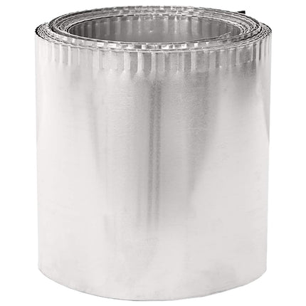 Plænekant 10 m x 25 cm Galvaniseret stål Sølv