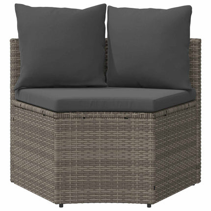Sofa Sæt 2 pcs Grå Massiv akacietræ og poly rattang