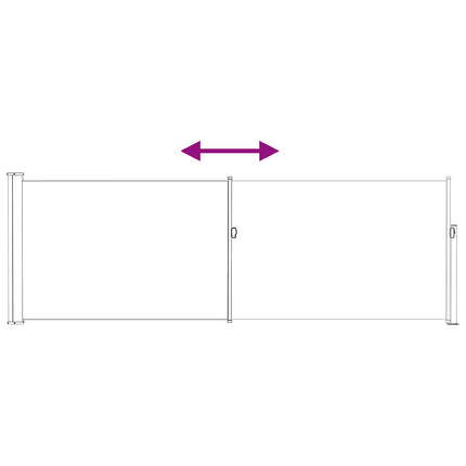 Udtrækkeligt side-markise 300 x 100 cm Polyester Rektangulær