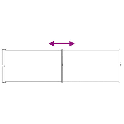 Udtrækkeligt side-markise 120 x 300 cm Polyester Rektangulær
