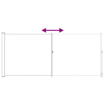 Udtrækkeligt side-markise Rektangulær 180 x 300 cm Polyester