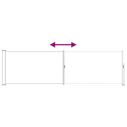 Udtrækkeligt side-markise 117 x 500 cm Polyester Rektangulær