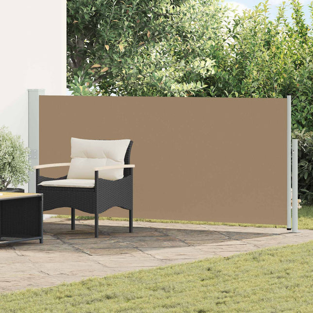 Udtrækkeligt side-markise 117 x 500 cm Polyester Rektangulær