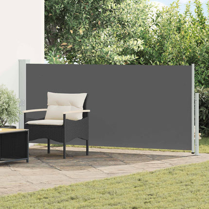 Udtrækkeligt side-markise 117 x 600 cm Polyester Rektangulær