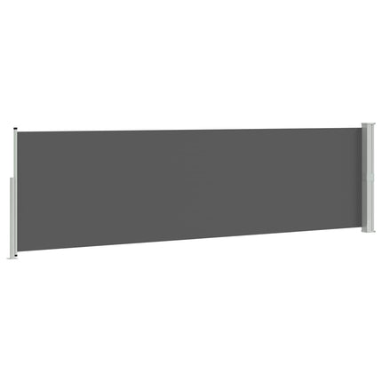 Udtrækkeligt side-markise 117 x 600 cm Polyester Rektangulær