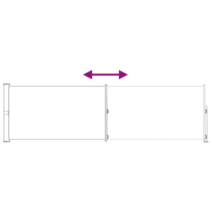 Udtrækkeligt side-markise 117 x 600 cm Polyester Rektangulær