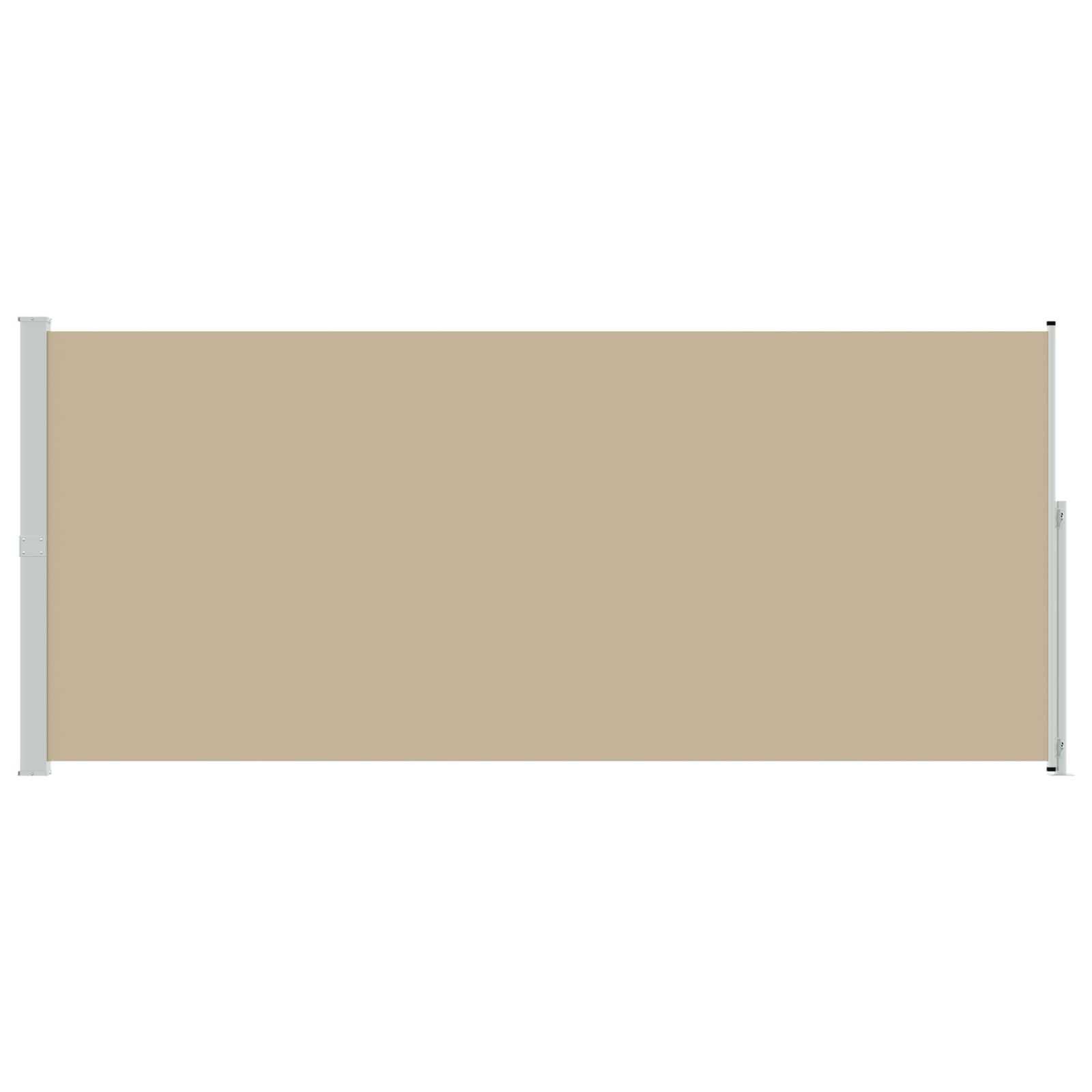 Udtrækkeligt side-markise Beige 600 x 180 cm Polyester