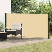 Udtrækkeligt side-markise Sandfarvet 500 x 140 cm Polyester