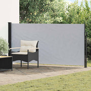 Udtrækkeligt side-markise Grå 600 x 160 cm Polyester