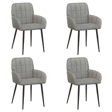 Spisestole 4 pcs Velour (V) Lysegrå 56,5 x 50 x 86 cm