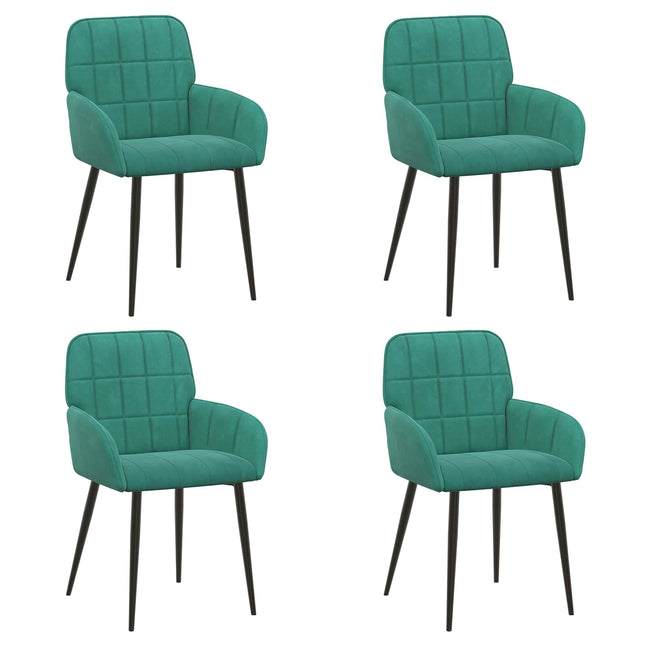 Spisestole 4 pcs Velour (V) Turkis 56,5 x 50 x 86 cm
