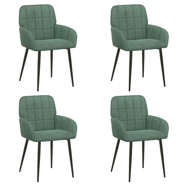 Spisestole 4 pcs Velour (V) Havgrøn 56,5 x 50 x 86 cm