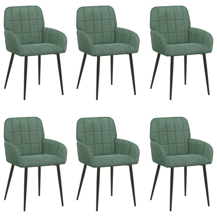 Spisestole 6 pcs Velour (V) Havgrøn 56,5 x 50 x 86 cm