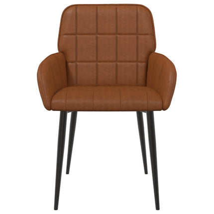 Spisestole 4 pcs Kunstlæder Brun 56,5 x 50 x 86 cm