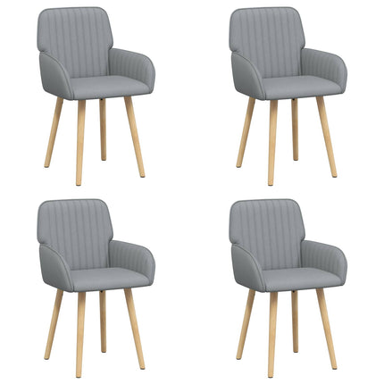 Spisestole 4 pcs Stof Lysegrå 56,5 x 50 x 87,5 cm