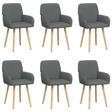 Spisestole 6 pcs Stof Mørkegrå 56,5 x 50 x 87,5 cm