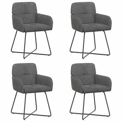 Spisestole 4 pcs Velour (V) Mørkegrå 59 x 56,5 x 86 cm