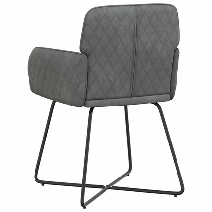 Spisestole 4 stk. Fløjl Mørkegrå 59 x 56,5 x 86 cm