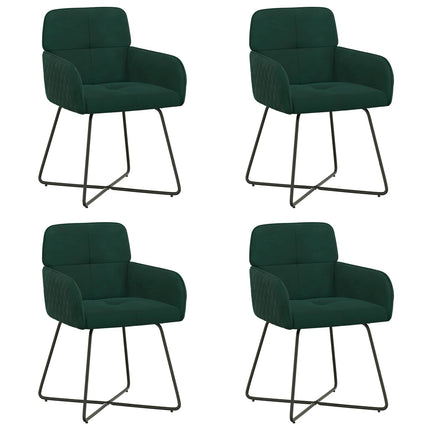 Spisestole 4 pcs Velour (V) Mørkegrøn 59 x 56,5 x 86 cm