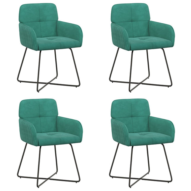 Spisestole 4 pcs Velour (V) Turkis 59 x 56,5 x 86 cm