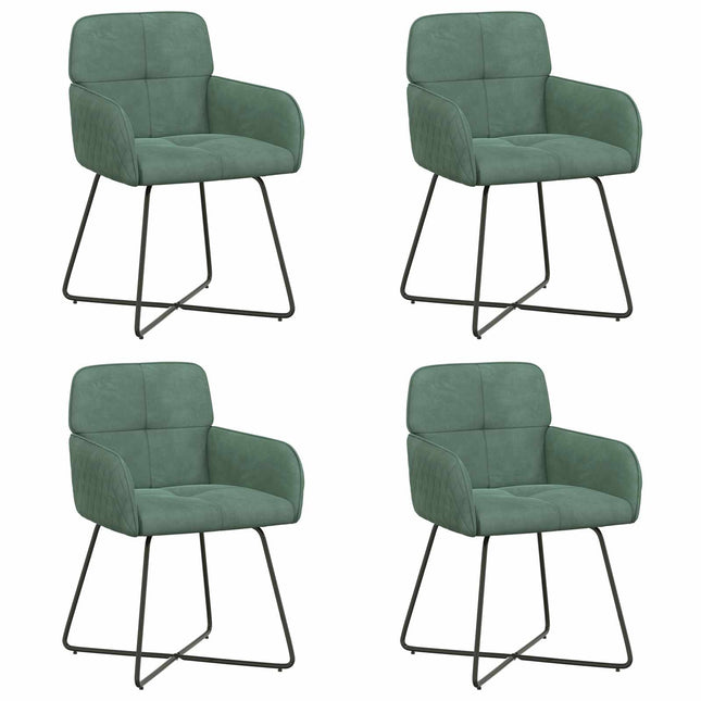 Spisestole 4 pcs Velour (V) Havgrøn 59 x 56,5 x 86 cm