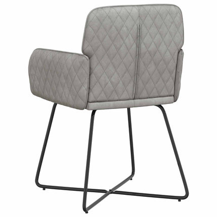 Spisestole 6 stk. Fløjl Lysegrå 59 x 56,5 x 86 cm